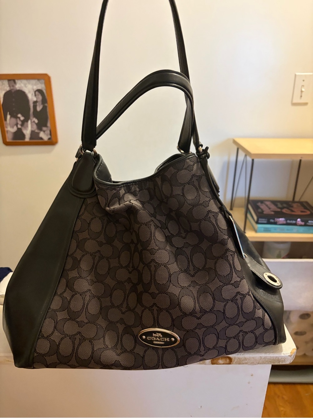 The Coach Edie Shoulder Bag 31 in Signature Jacquard